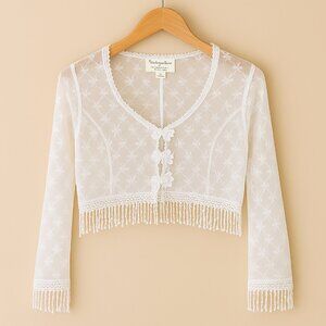 Margot Lea Vintage Lace Bolero | Romantic Sheer Layering Jacket | Y2K Style
